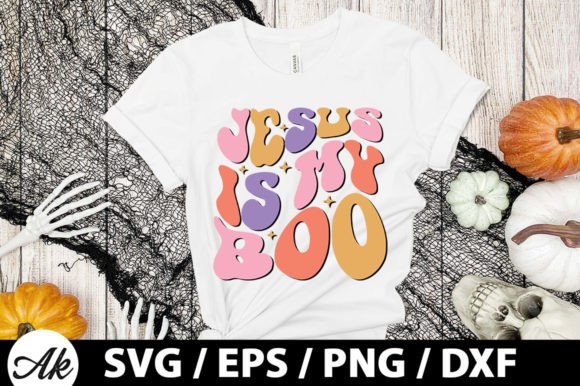 Jesus is My Boo Retro SVG: Graphics & T-Shirt Designs