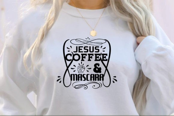 Vintage Jesus Coffee Mascara Graphics for T-Shirt Designs